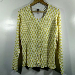 White Stag Yellow & White Cardigan